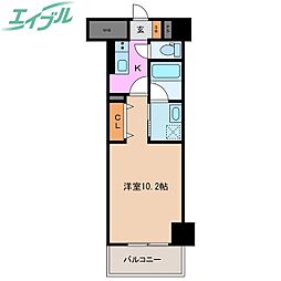 エトワール安島 1Kの間取図画像