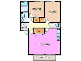 ヴィルアザレＥ棟 201 ｜ 三重県桑名市星見ヶ丘４丁目（賃貸アパート2LDK・2階・56.51㎡） その2