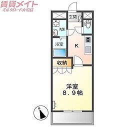 グランド　シー　スカイ 1階1Kの間取り