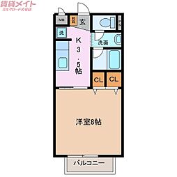 クレール フジ 2階