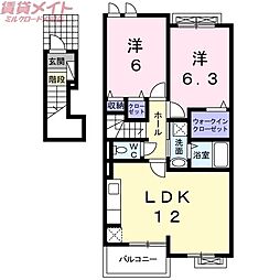 プティトゥスール2 2LDKの間取図画像