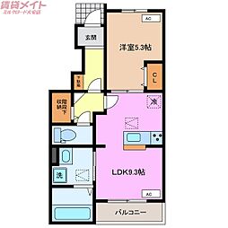 S・Court 1LDKの間取図画像