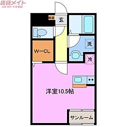 Avance(アヴァンス) ワンルームの間取図画像
