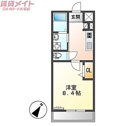コン・エスプランサ 1Kの間取図画像