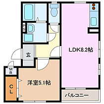 グローバルトラスト 101 ｜ 三重県四日市市ときわ５丁目（賃貸マンション1LDK・1階・34.30㎡） その2