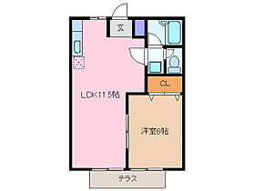 シティハイツ黒宮 105 ｜ 三重県四日市市日永西１丁目（賃貸アパート1LDK・1階・39.60㎡） その2