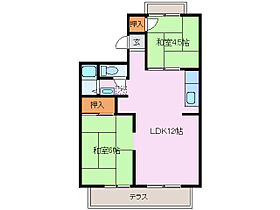 クイーンズタウンB 101 ｜ 三重県四日市市楠町小倉（賃貸アパート2LDK・1階・47.94㎡） その2