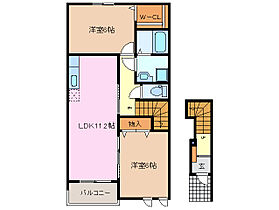 コルティーレ 201 ｜ 三重県四日市市河原田町（賃貸アパート2LDK・2階・57.26㎡） その2