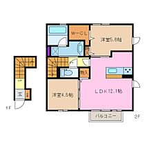 サンシャイン 日永西 201 ｜ 三重県四日市市日永西４丁目（賃貸アパート2LDK・2階・58.25㎡） その2