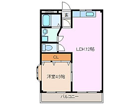 サンハイム宮西 206 ｜ 三重県四日市市海山道町１丁目（賃貸アパート1LDK・2階・41.00㎡） その2