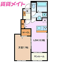 三重県四日市市大字六呂見（賃貸アパート1LDK・1階・50.14㎡） その2