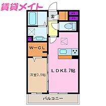 三重県四日市市新正1丁目（賃貸アパート1LDK・1階・33.39㎡） その2