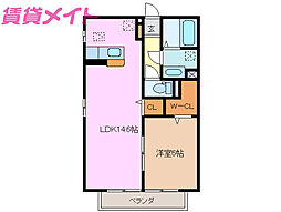 ティーズスクエア 1LDKの間取図画像