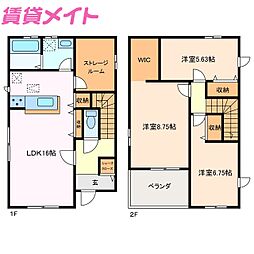 マイホームネクスト長太旭町二丁目　12号棟 1階3LDKの間取り