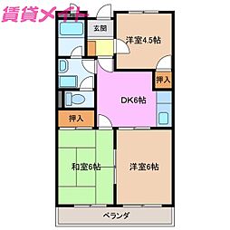 グランメール27 3DKの間取図画像
