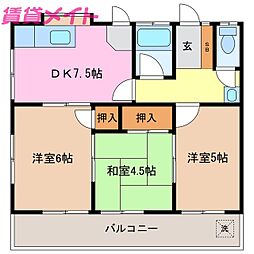 笹川テラス 2階/-