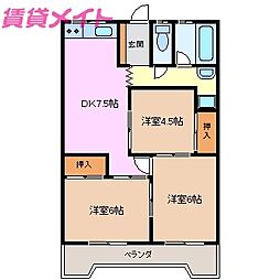 小古曽ビル 3DKの間取図画像