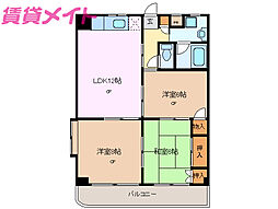 リベラール日永 3LDKの間取図画像