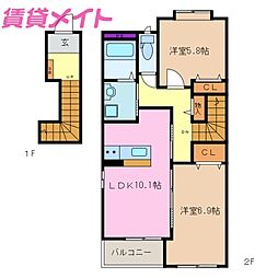 サンロワール B 2階
