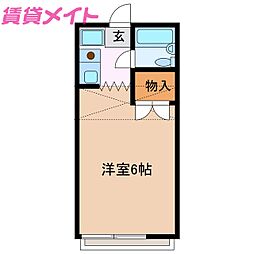 レジデンス北五味塚 ワンルームの間取図画像
