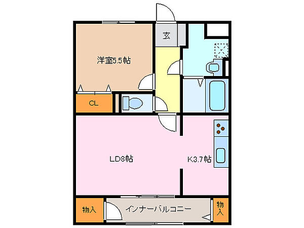 三重県鈴鹿市三日市町(賃貸マンション1LDK・1階・50.00㎡)の写真 その2