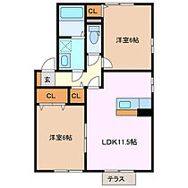 三重県鈴鹿市安塚町（賃貸アパート2LDK・1階・53.76㎡） その2