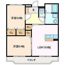 三重県鈴鹿市長太栄町２丁目（賃貸マンション2LDK・1階・56.22㎡） その2