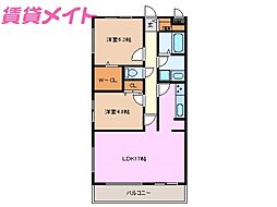 シールウィンデN 2LDKの間取図画像