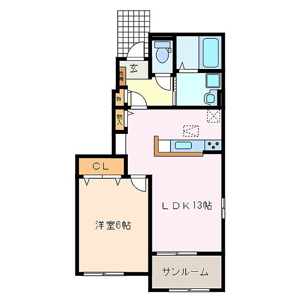 シャン・ド・フルール　A 102｜三重県鈴鹿市住吉２丁目(賃貸アパート1LDK・1階・50.03㎡)の写真 その2