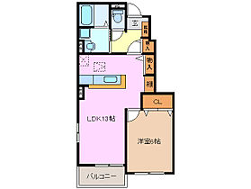 オアシス　ガーデン 102 ｜ 三重県亀山市高塚町（賃貸アパート1LDK・1階・45.82㎡） その2