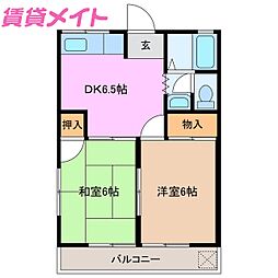 山中アパートA棟 1階/-