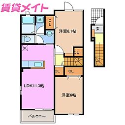 シャン・ド・フルール　Ｃ 2階