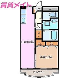 PALETTE.12 1LDKの間取図画像