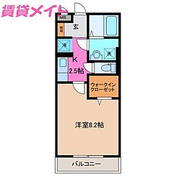 FamilleTomo 1Kの間取図画像