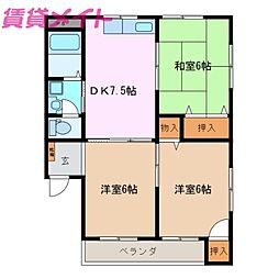 橘ハイツ2 2階/-