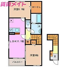 アメティスタ 2LDKの間取図画像