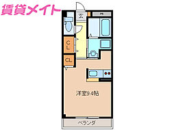 WJガーデン亀山 ワンルームの間取図画像