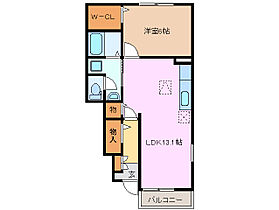 プラシード平和　Ａ 105 ｜ 三重県津市河芸町一色（賃貸アパート1LDK・1階・46.41㎡） その2