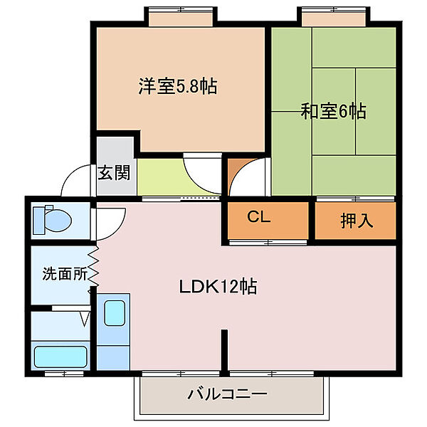 Ｖｉｅｗ　ｔｅｒｒａｃｅ 201｜三重県津市垂水(賃貸アパート2LDK・2階・52.66㎡)の写真 その2