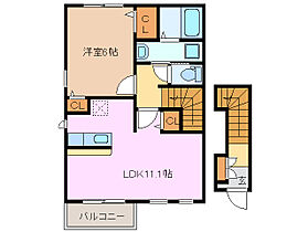 プラシード平和　Ｂ 201 ｜ 三重県津市河芸町一色（賃貸アパート1LDK・2階・46.09㎡） その2