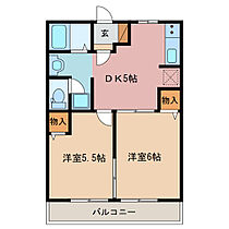 アンシャンテ 203 ｜ 三重県津市栗真中山町（賃貸アパート2DK・2階・37.16㎡） その2