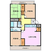 MESSAGE桜橋 102 ｜ 三重県津市桜橋３丁目（賃貸マンション3LDK・1階・74.52㎡） その2