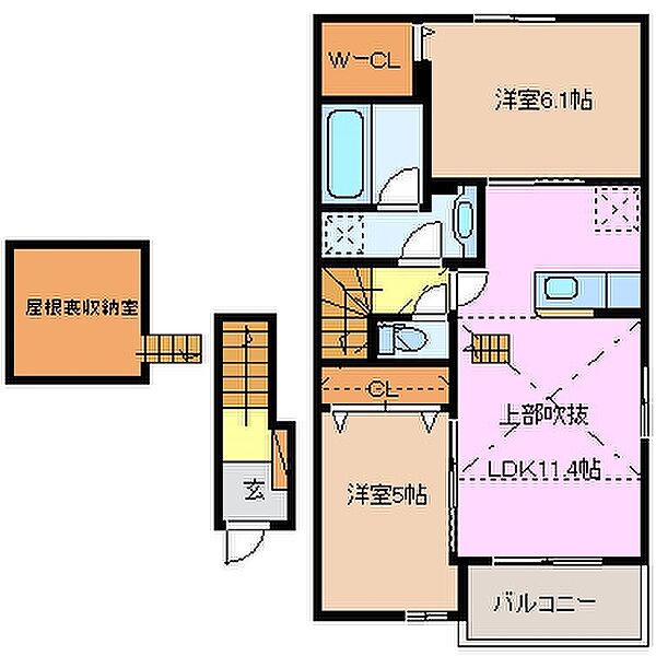 セントラル　ビスタ　半田　I 202｜三重県津市半田(賃貸アパート2LDK・2階・55.10㎡)の写真 その2