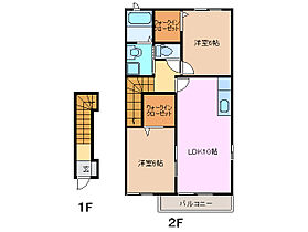 ポコ・ア・ポコI 202 ｜ 三重県津市末広町（賃貸アパート2LDK・2階・54.85㎡） その2