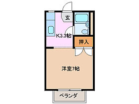 タウニィエリート　B棟 206 ｜ 三重県津市江戸橋２丁目（賃貸アパート1K・2階・21.21㎡） その2