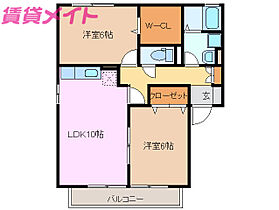 三重県津市一身田中野（賃貸アパート2LDK・1階・55.12㎡） その2