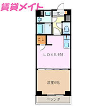 三重県津市新町1丁目（賃貸マンション1LDK・6階・35.70㎡） その2