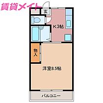 三重県津市江戸橋2丁目（賃貸アパート1K・2階・25.50㎡） その2