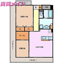 三重県津市上浜町1丁目（賃貸マンション2LDK・2階・80.40㎡） その2