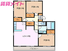 三重県津市栄町4丁目（賃貸アパート3LDK・2階・79.71㎡） その2